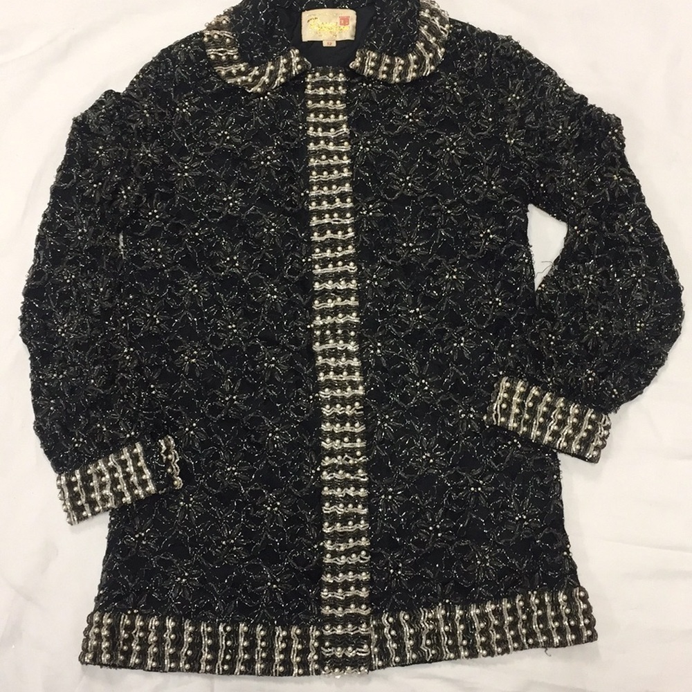 Vintage Regalia Beaded Lace Jacket Size 12